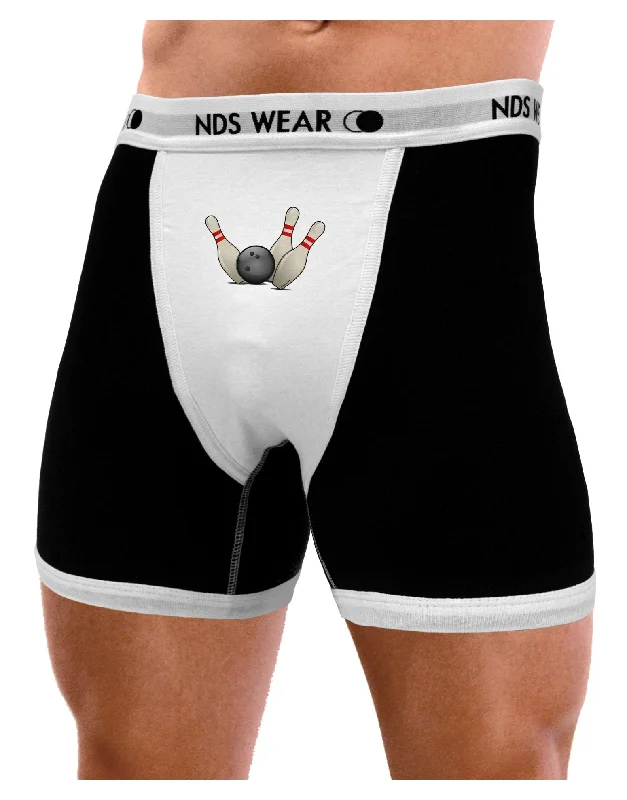 Bowling Ball with Pins Mens Boxer Brief Underwear