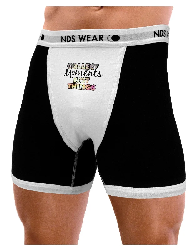 Collect Moments Not Things Mens Boxer Brief Underwear