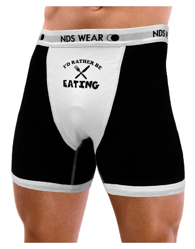 I'd Rather Be Eating Mens Boxer Brief Underwear