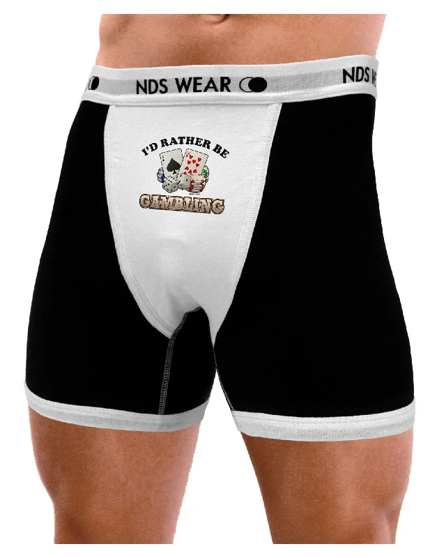 I'd Rather Be Gambling Mens Boxer Brief Underwear