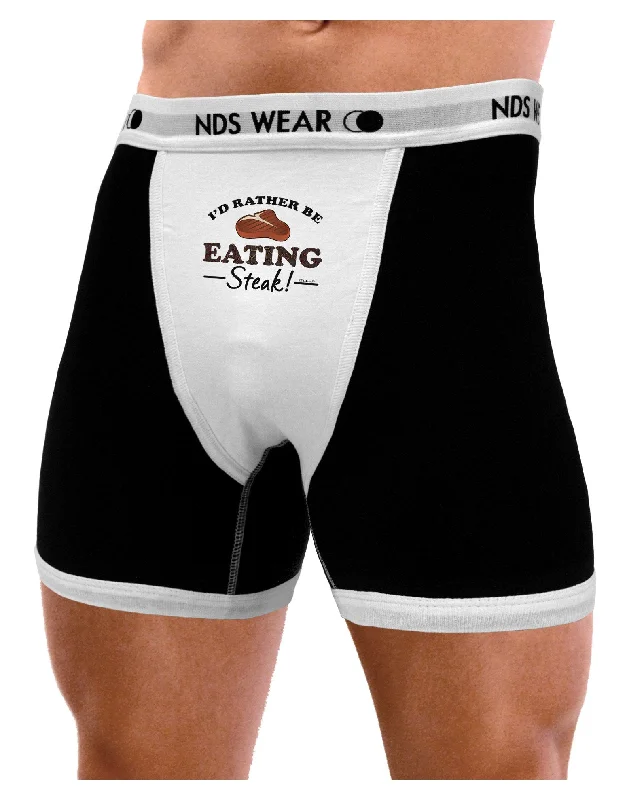 I'd Rather - Steak Mens Boxer Brief Underwear