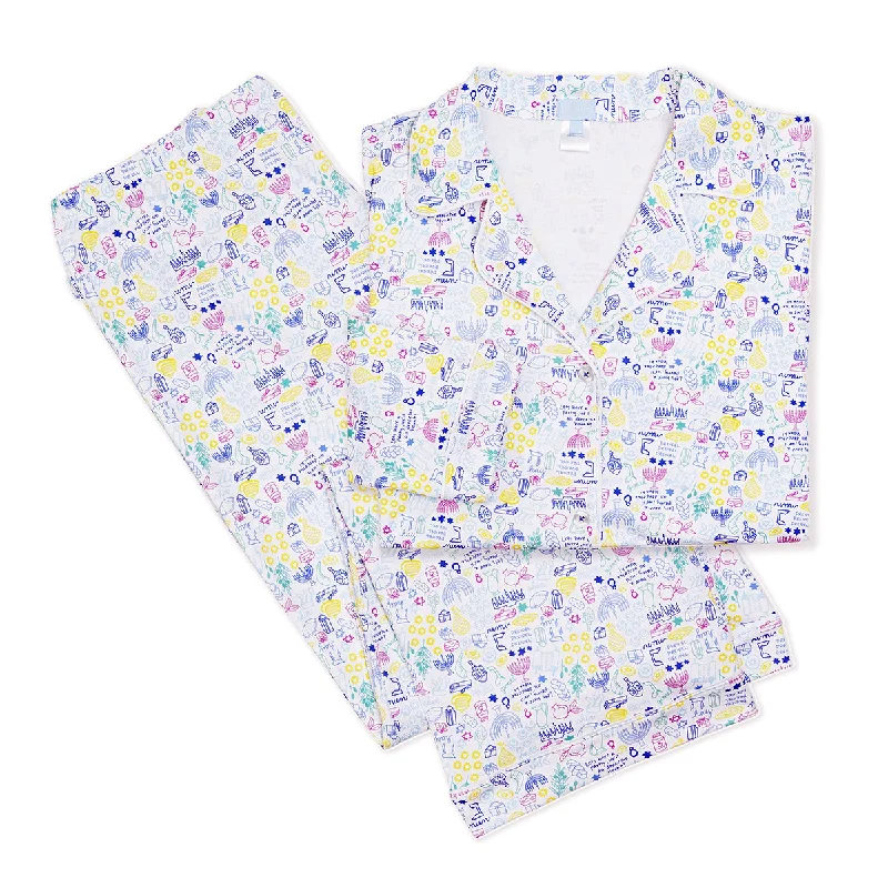 Hanukkah Women’s Button Front Pajama Set