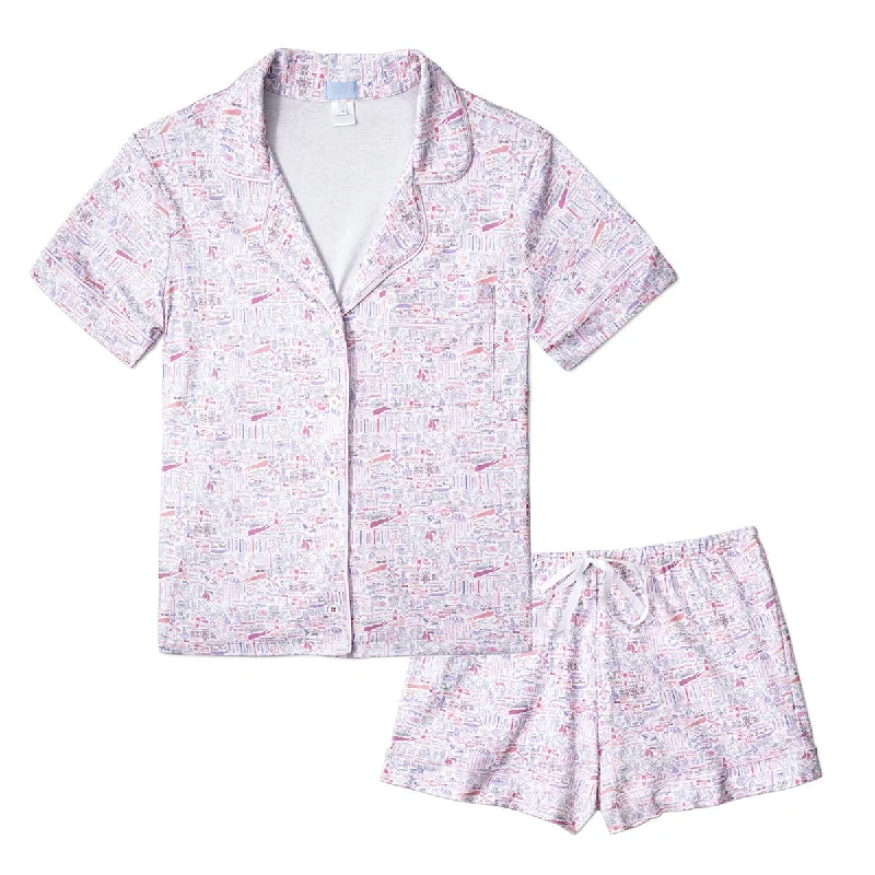 Hamptons Women’s Button Front Short Pajama Set