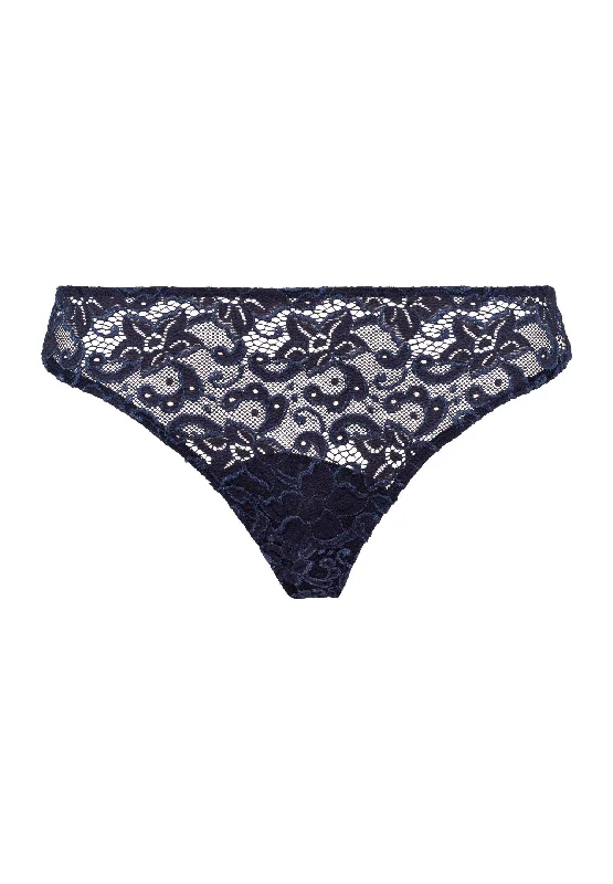 Luxury Moments Lace Thong | Deep Navy 71507-1610