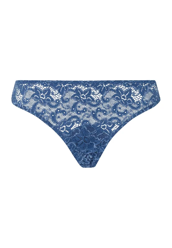 Luxury Moments Lace Thong | True Navy 71507-2604