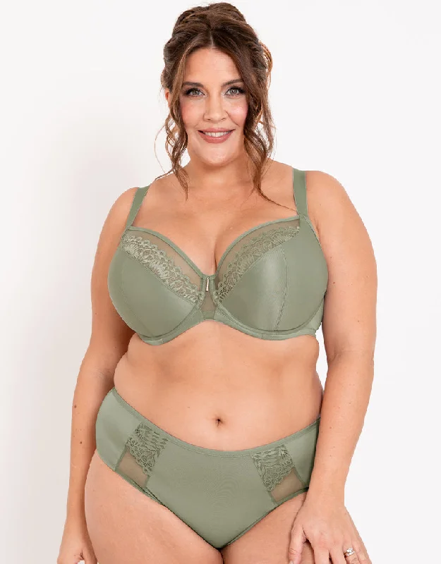 Adella Hera Full Plunge Bra Sage Green