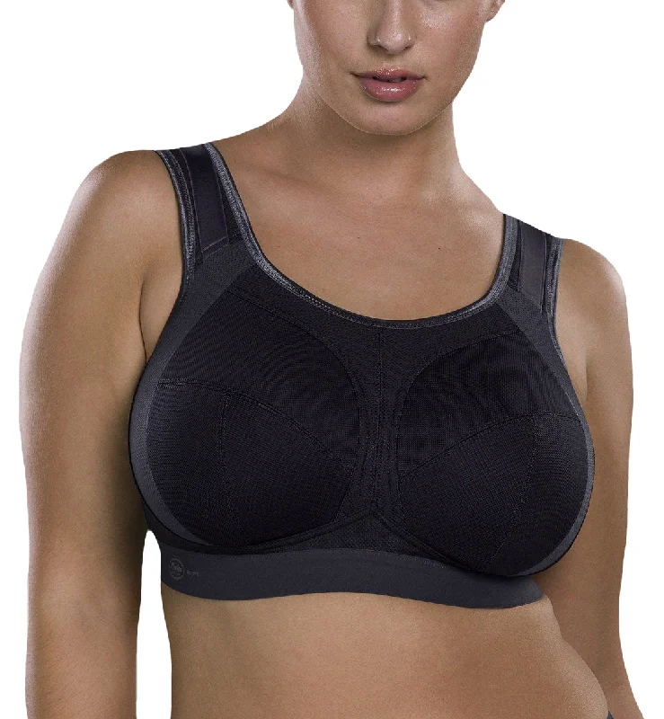 Anita Extreme Control Plus Wireless Sports Bra (5567) - Black/Anthracite