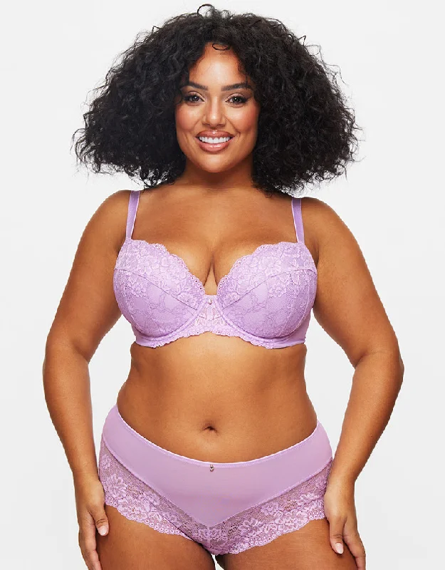 Ann Summers Sexy Lace Planet Padded Plunge Bra Lilac