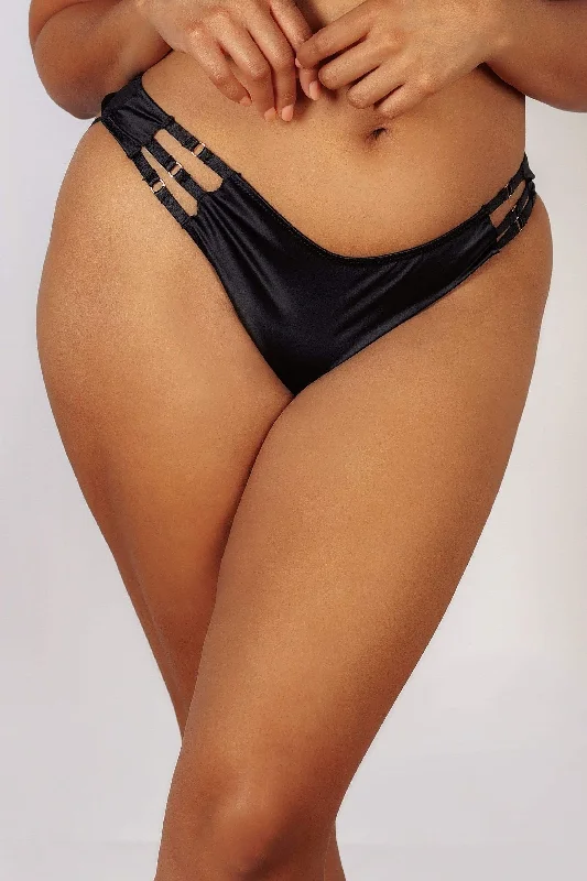 Ava Black Strappy Brief