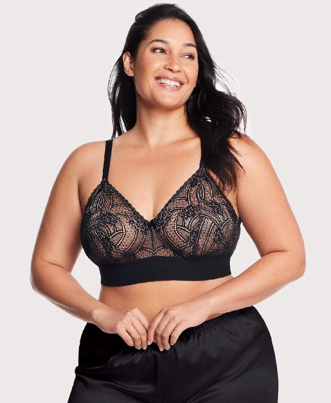 Bramour Gramercy Luxe Lace Bralette Black