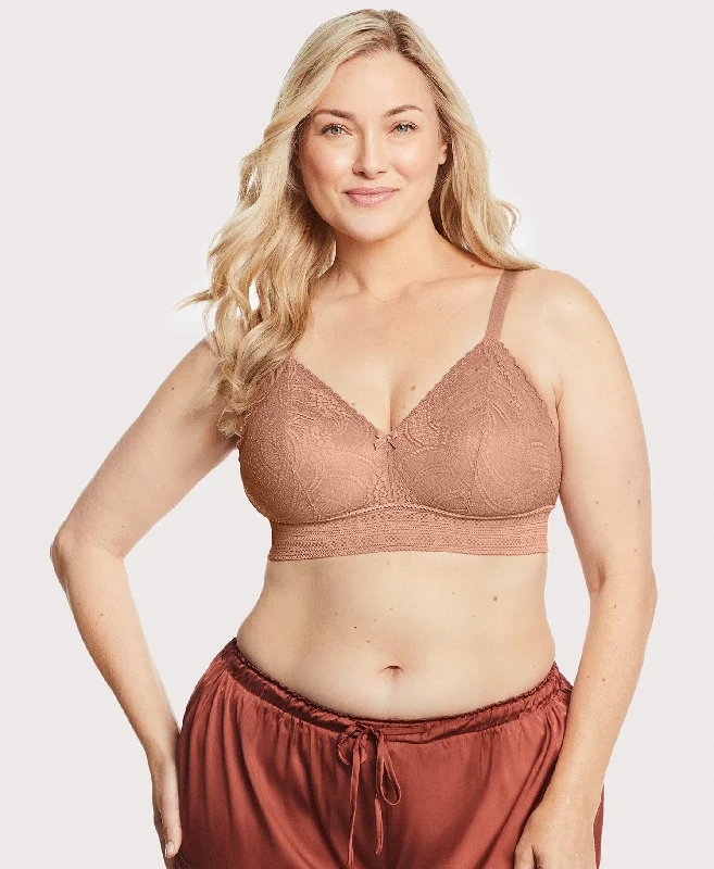 Bramour Gramercy Luxe Lace Bralette Cappuccino