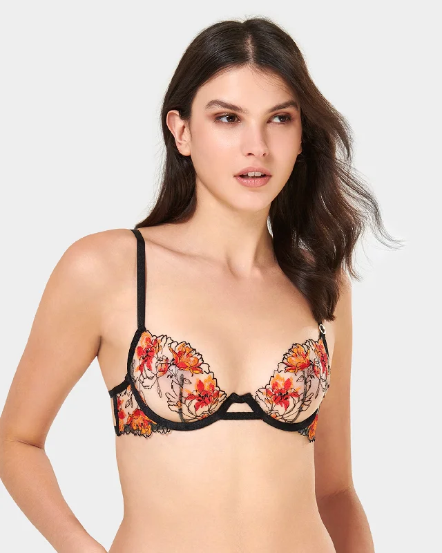 Calista Wired Bra Black/Red