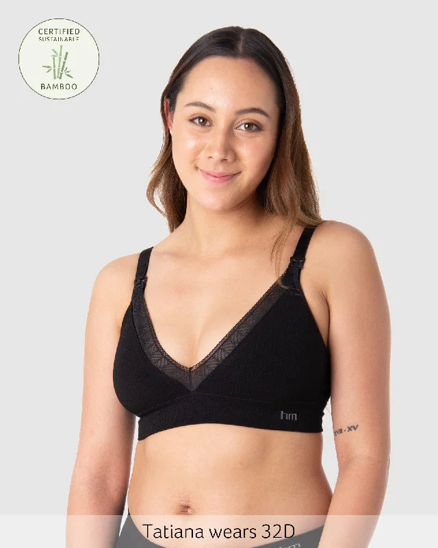 Caress Bamboo Nursing Bra - Black