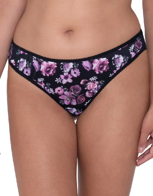 Curvy Kate Moody Bloom Brazilian Brief Black Print