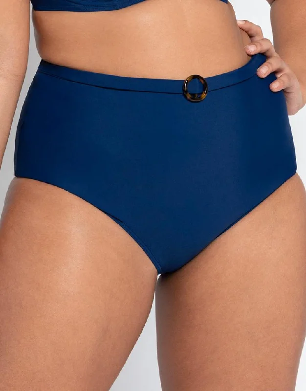 Curvy Kate Retro Sun High Waist Bikini Brief Navy