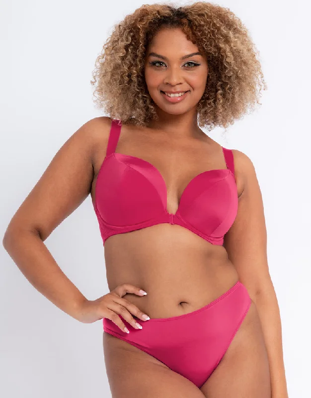 Curvy Kate Superplunge Kiss Padded Plunge Bra Hot Pink