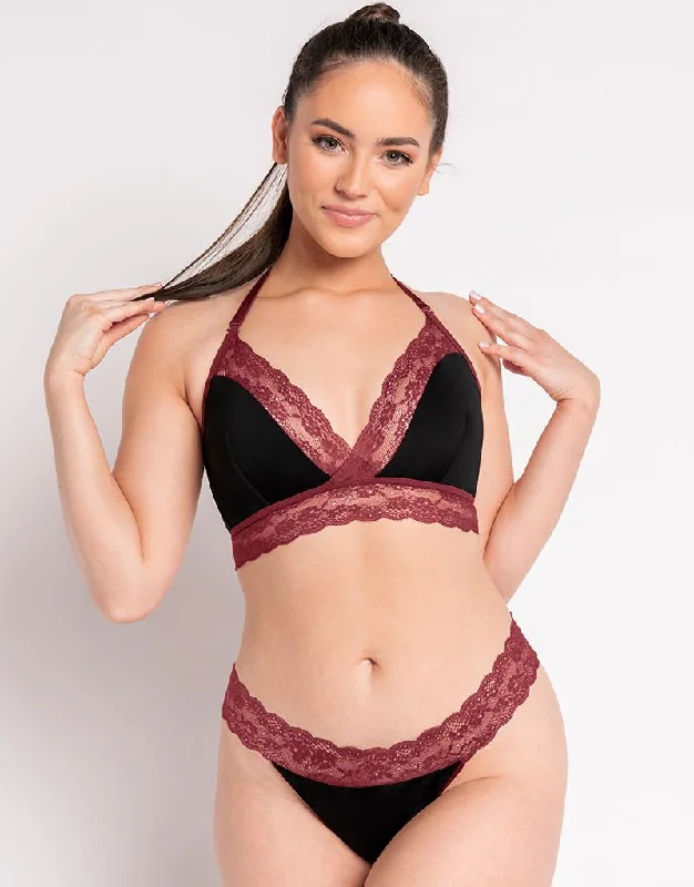 Curvy Kate Twice the Fun Reversible Non-Wired Bralette Oxblood/Black