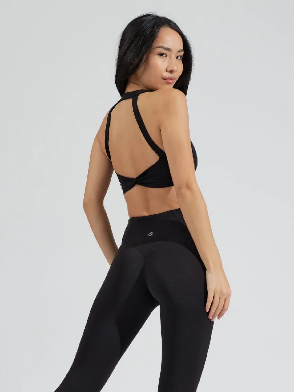 Double Twist Sports Bra - Onyx Black