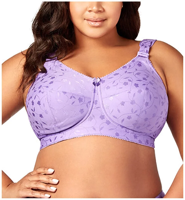 Elila Sidney Jacquard Full Support Softcup Bra (1305) - Lilac