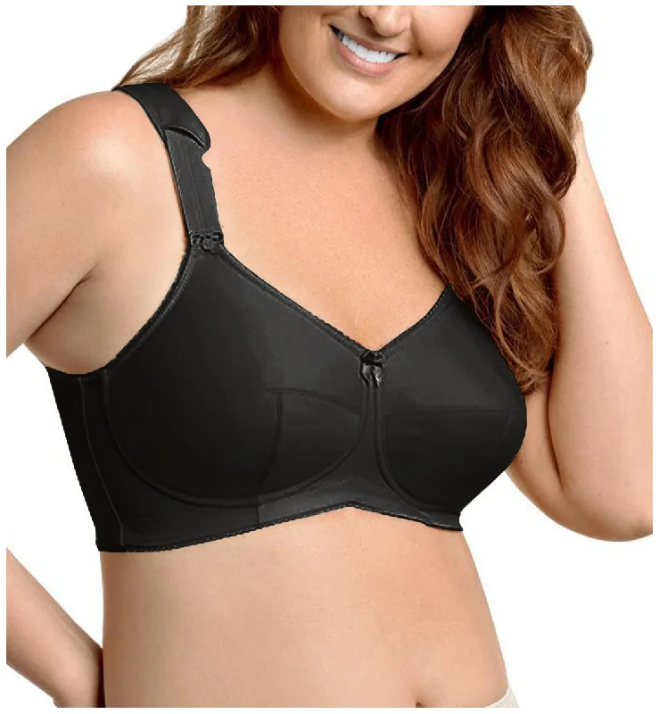 Elila Kaylee 3-Part Cup Full Support Softcup Bra (1505) - Black