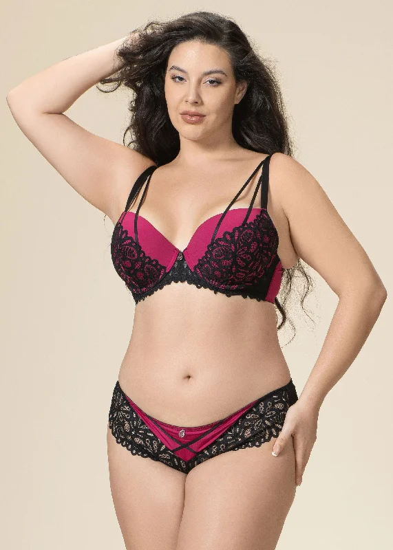 ELOISE Plus Sexy Lace Underwired Demi Bra