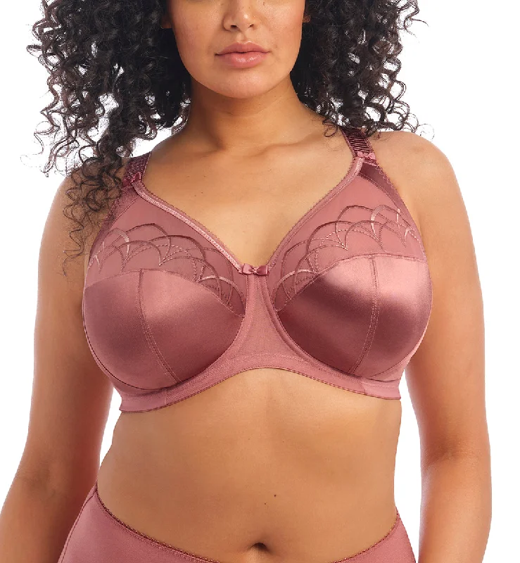 Elomi Cate Embroidered Full Cup Banded Underwire Bra (4030) - Rosewood