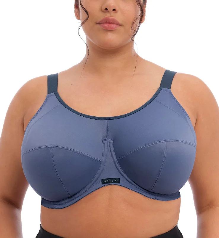 Elomi Energise J-Hook Underwire Sports Bra (8041) - Vintage Denim