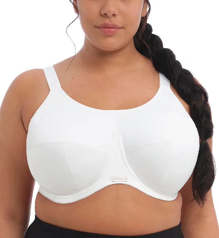 Elomi Energise J-Hook Underwire Sports Bra (8041) - White