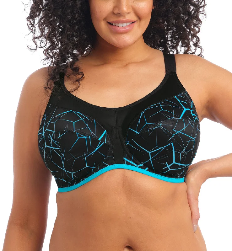 Elomi Energise J-Hook Underwire Sports Bra (8042) - Blue Lightning