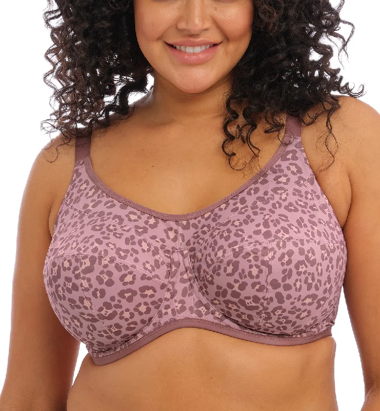 Elomi Energise J-Hook Underwire Sports Bra (8042) - Dusky Leopard