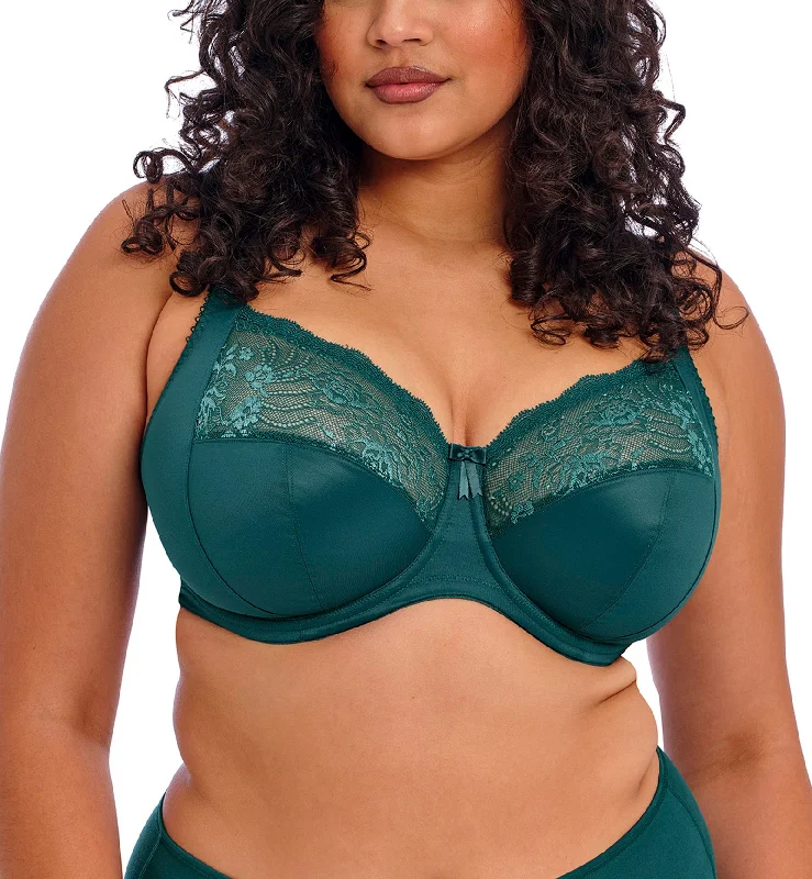 Elomi Morgan Stretch Lace Banded Underwire Bra (4111) - Deep Teal