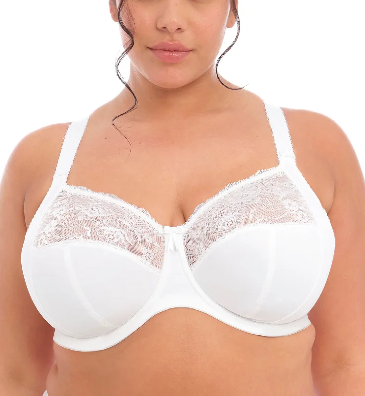 Elomi Morgan Stretch Lace Banded Underwire Bra (4111) - White