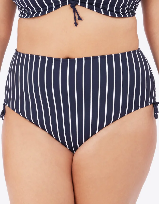 Elomi Plain Sailing Adjustable Bikini Brief Midnight Stripe