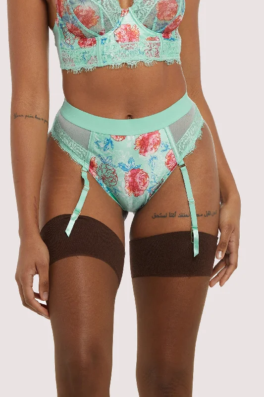 Felicity Hayward Sabey Mint Floral High Waist Brief