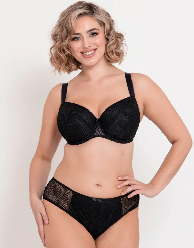 Flirtelle Esme Padded Balcony Bra Black