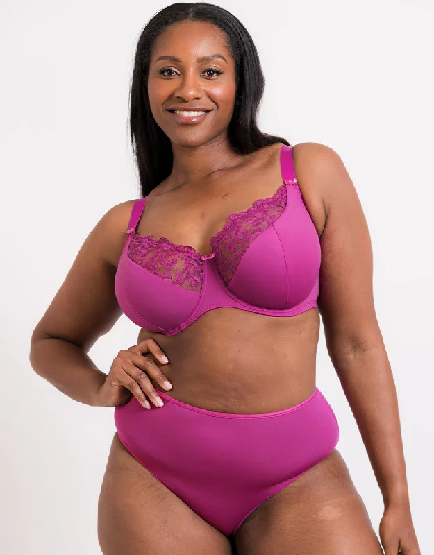 Flirtelle Swirl Balcony Bra & Brief Bundle Orchid