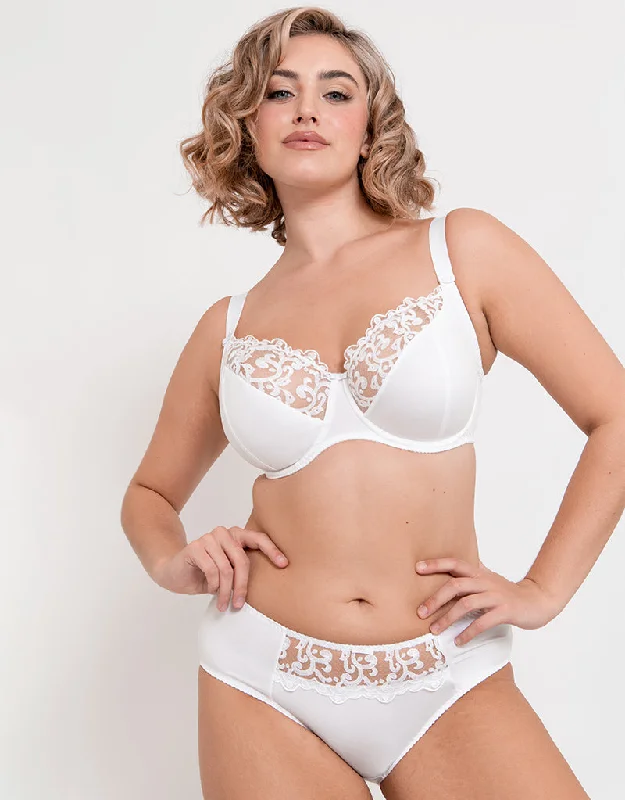 Flirtelle Swirl Balcony Bra White