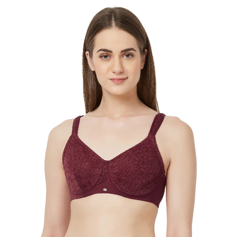 Full Coverage Non Padded Wired Lace Bra - FB-610