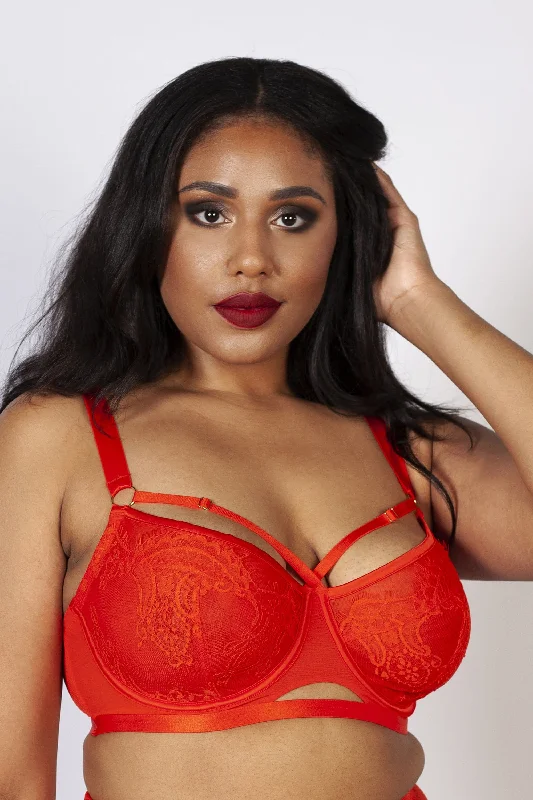 Lyla Flame Strappy Bra B - K