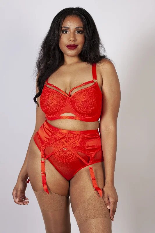 Gabi Fresh Lyla Flame Strappy Suspender Belt