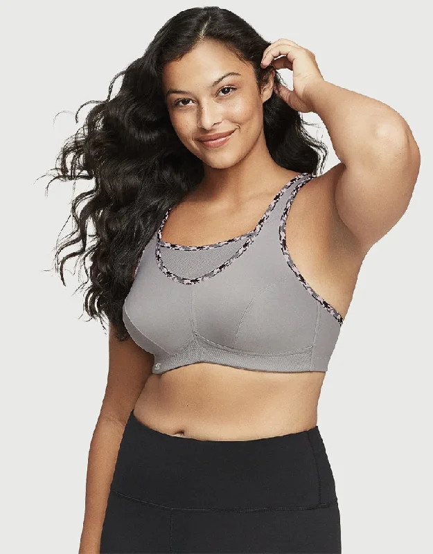 Glamorise No-Bounce Cami Sports Bra Silver Grey