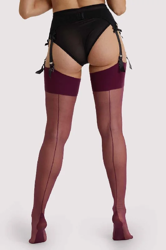 Grape Wine Seamed Stockings