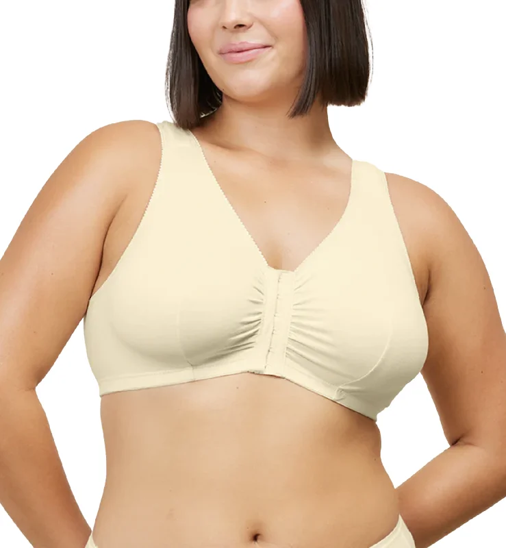 Leading Lady Meryl Cotton Front Closure Bra (110) - Ecru