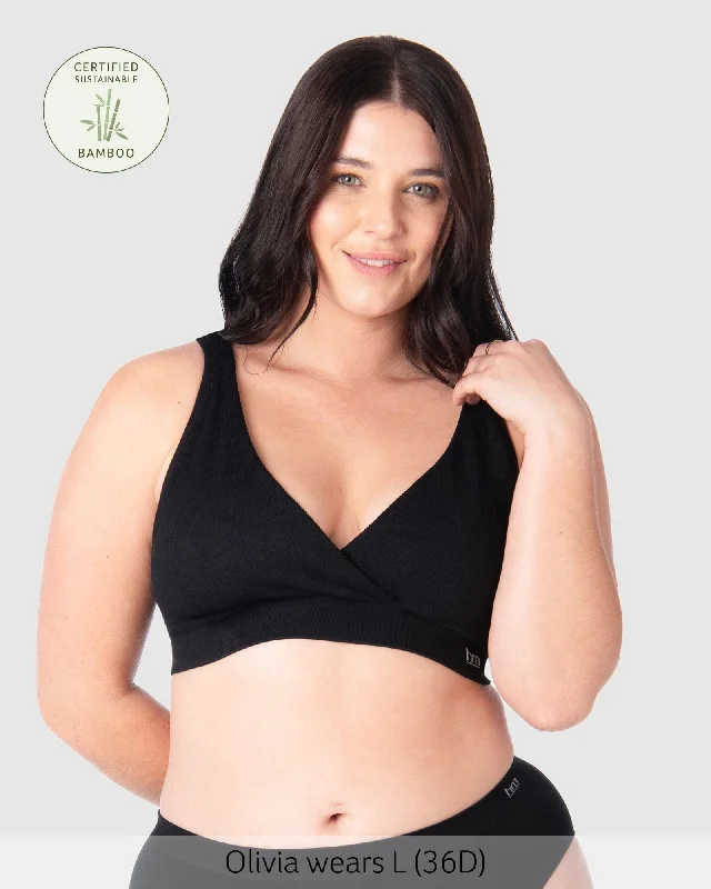 MY COMFORT BLACK MULTIFIT NURSING BRA - WIREFREE