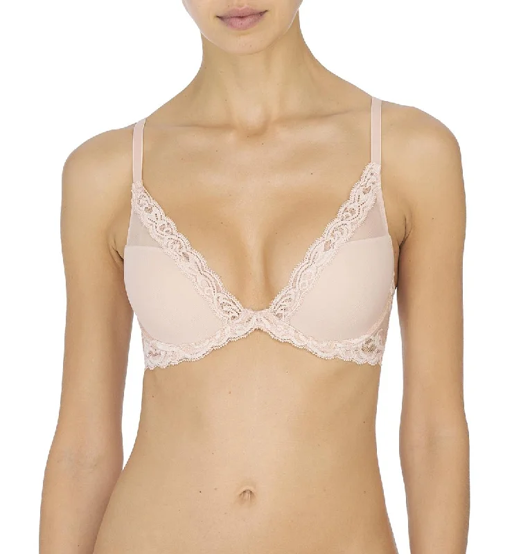 Natori Feathers Contour Plunge Underwire Bra (730023) - Cameo Rose