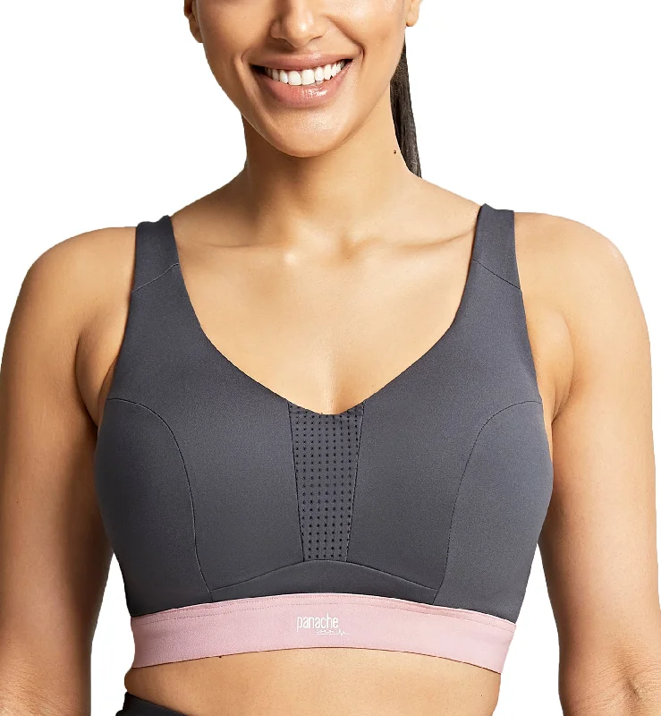 Panache Endurance Ultra Perform Non-padded Underwire Sports Bra (5022) - Charcoal