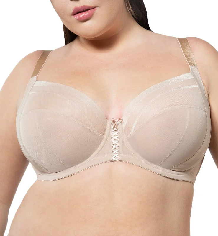 Parfait Shea Sheer Unlined Plunge Underwire Bra (P6062) - Bare