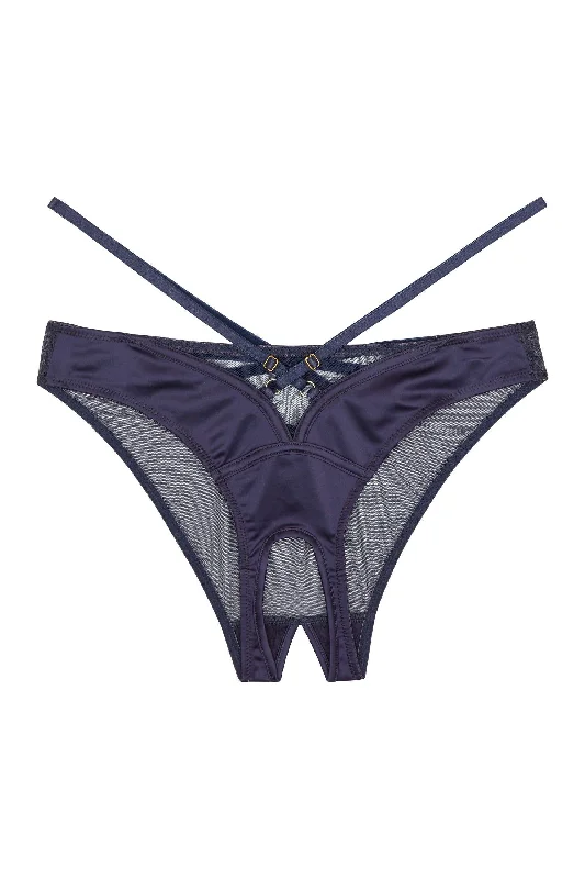 Philly Navy Tulip Ouvert Brazilian Briefs