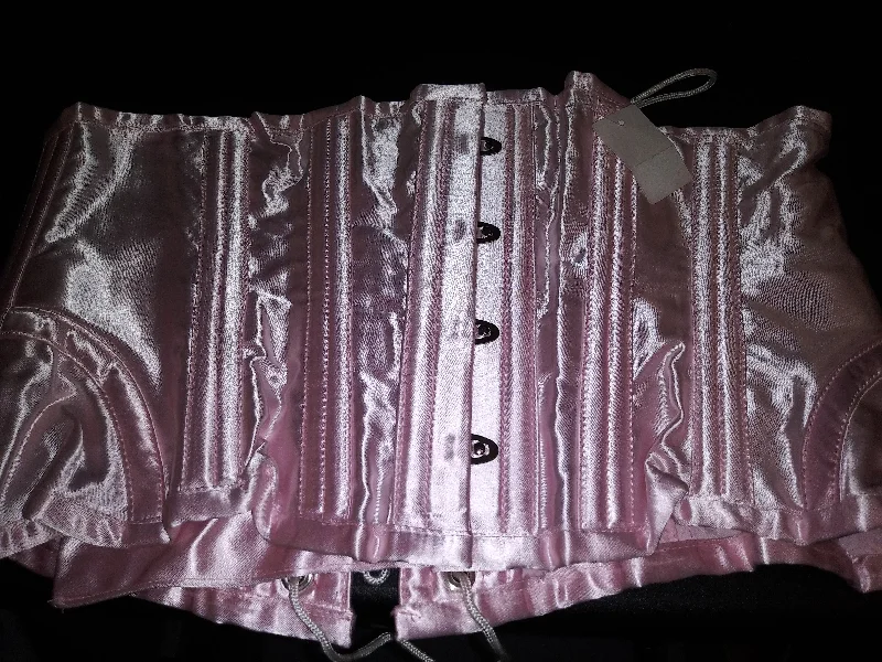 PINK SATIN UNDERBUST CORSET