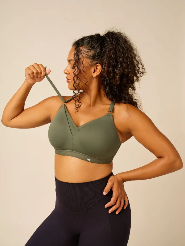 Plunge Bra - Deep Lichen Green